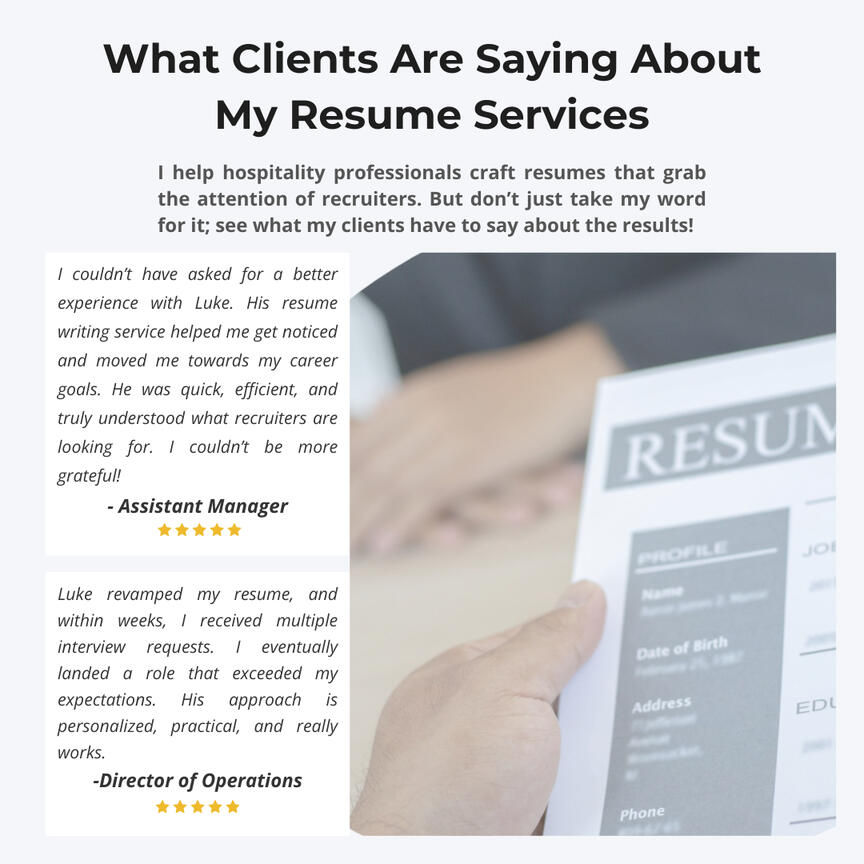 Resume Testimonials